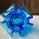 Vintage blue Murano glass catchall