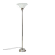 Art Deco Floor Lamp in Milk Glass & Chrome, France, 1920s