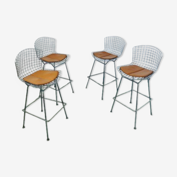 Set of 4 Bertoia Knoll bar stools