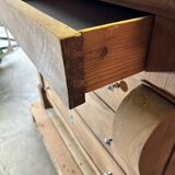 Old raw wood chest of drawers