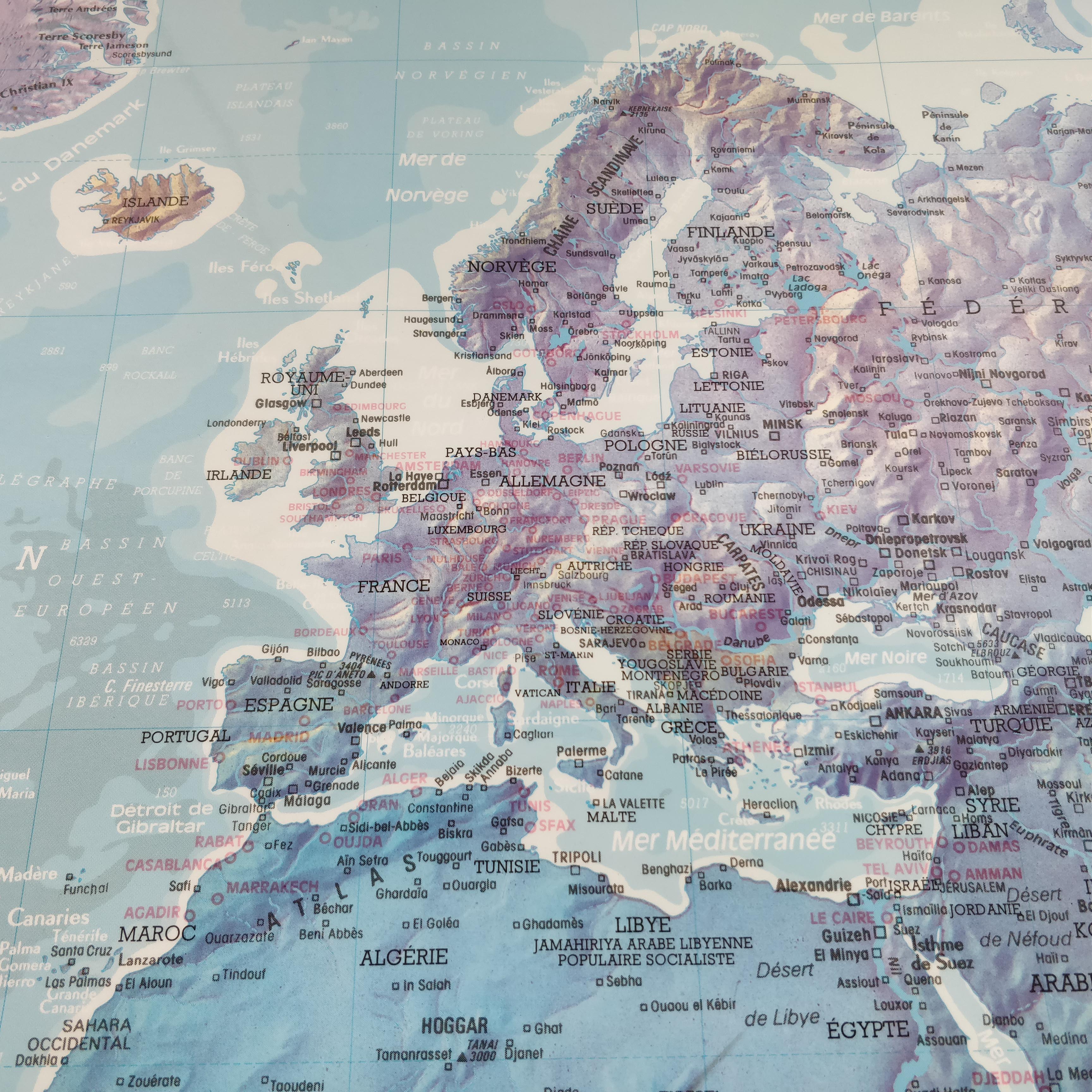 Air France planisphere 158 by 96cm