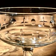 Lot de 7 coupes de champagne en cristal ciselé