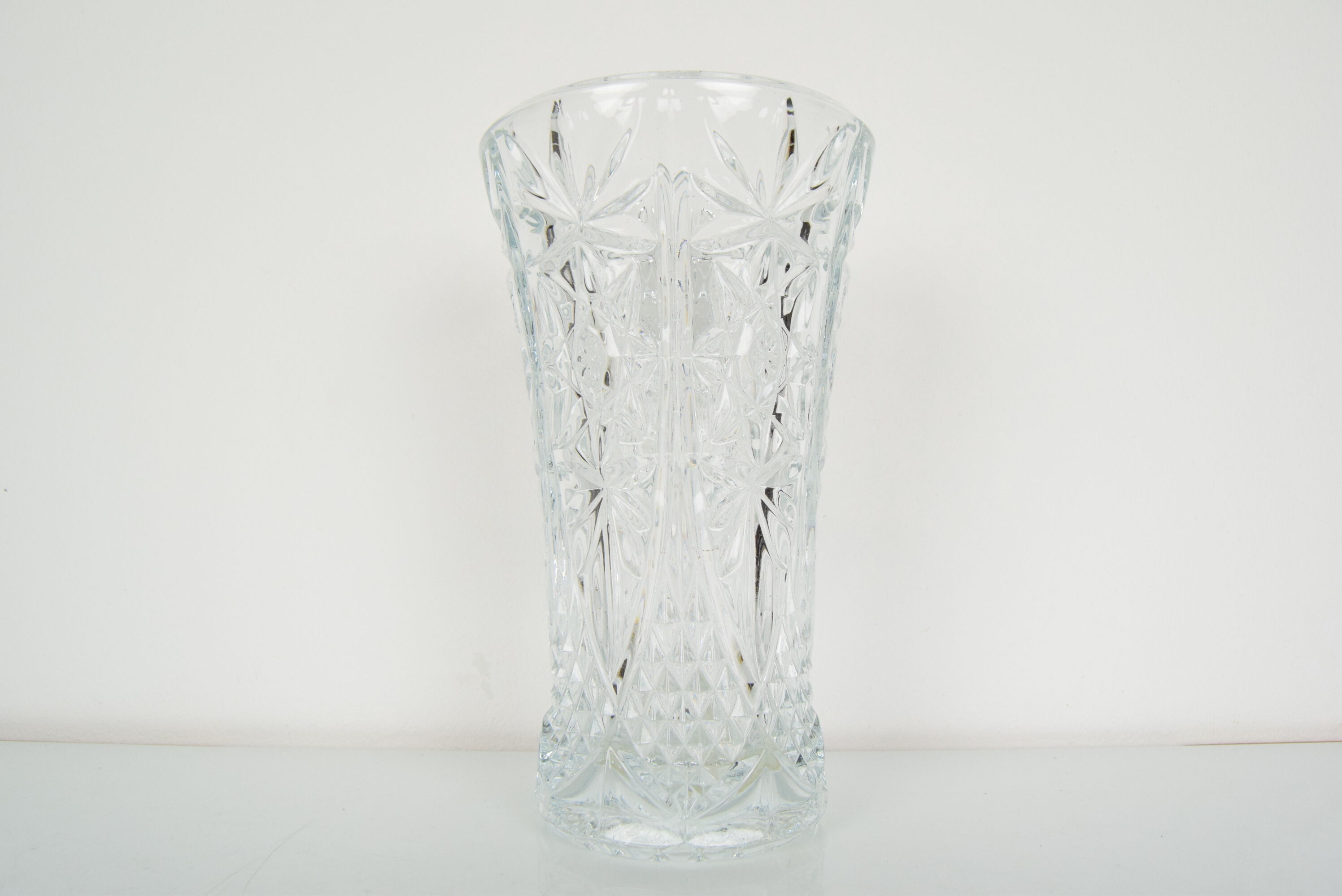 Mid-century Crystal Glass Vase,1950's.