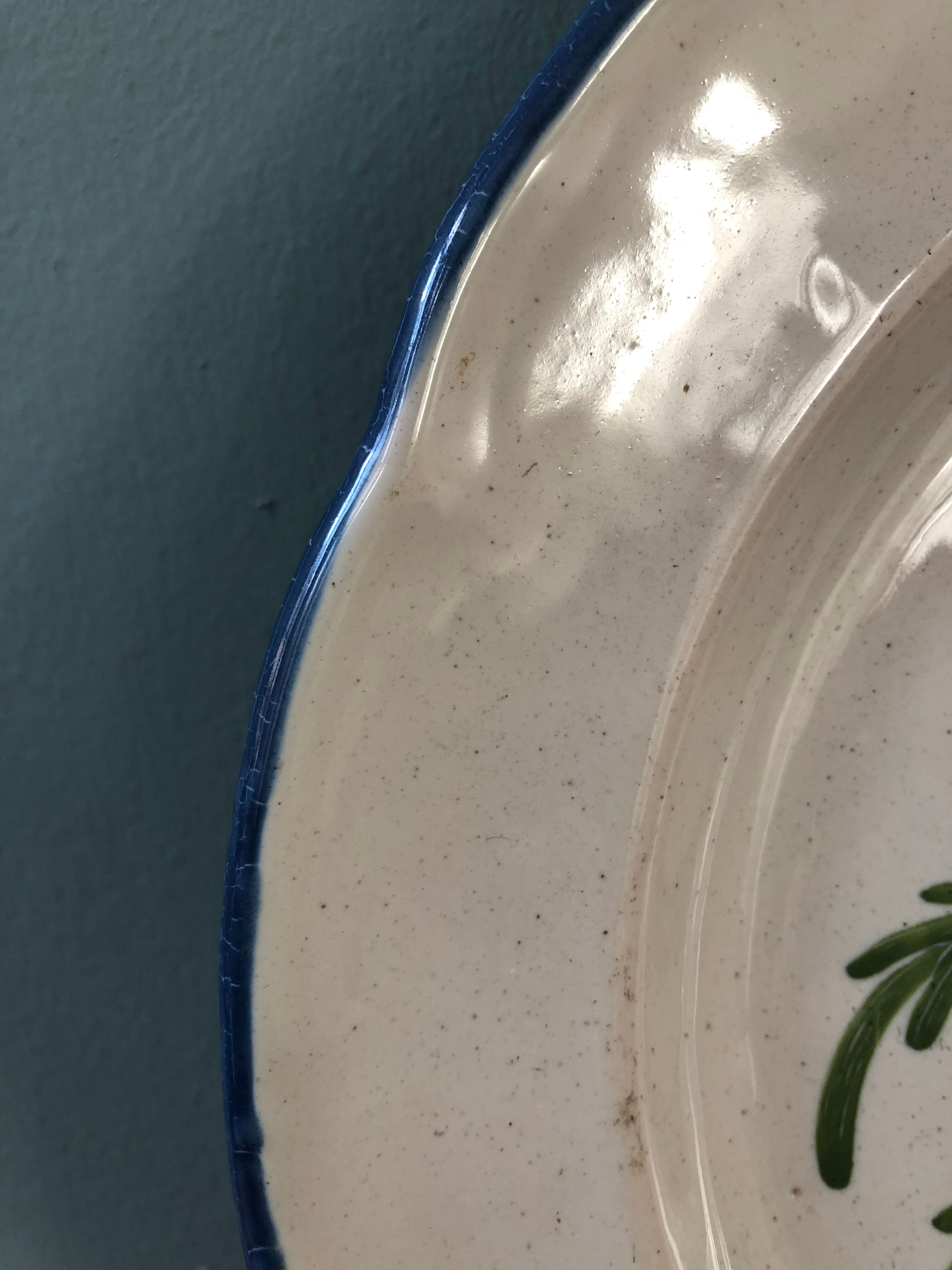 Unsigned 19th century hand-painted plate