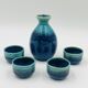 Japanese sake service in Mino Seiryu ceramic.