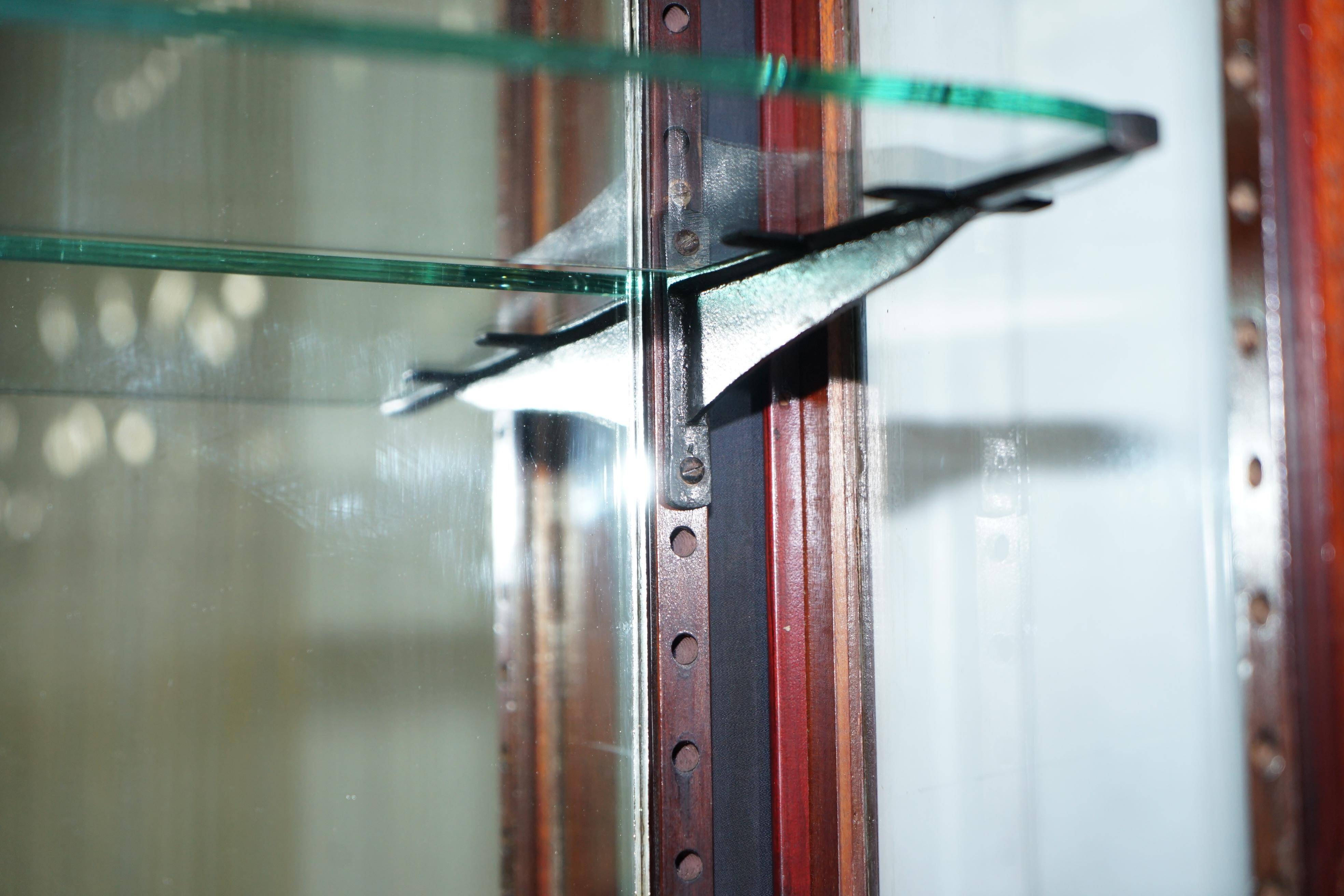 Rare glass-fronted Victorian apothecary cabinet.