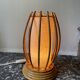 Lampe en rotin et bambou de Louis Sognot 1960