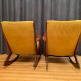 Pair of rocking chairs, designed by Georg Jensen, Kubus Møbler, Denmark, 1950s