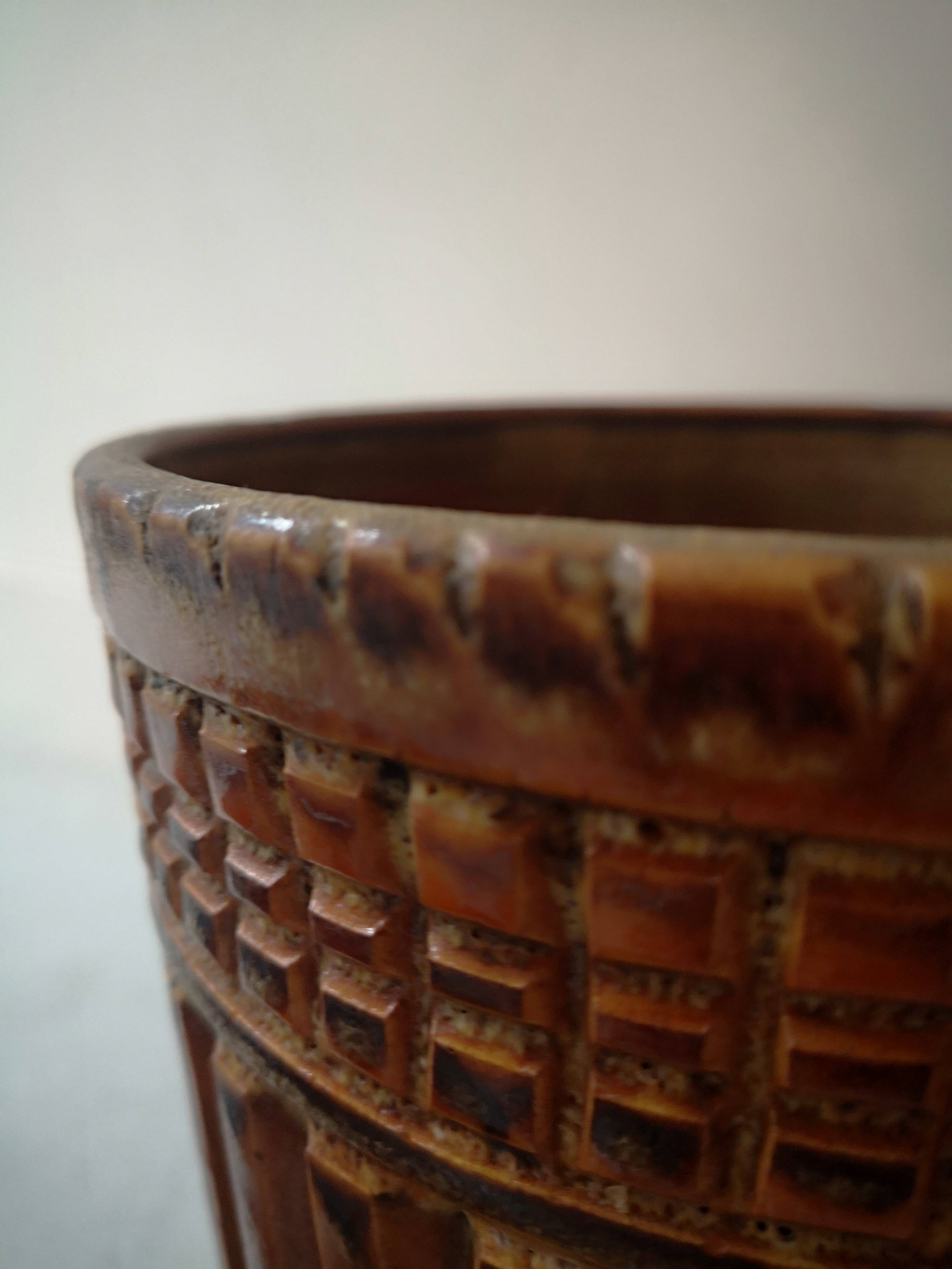 Large ceramic vase signed marius bessone vallauris 1950