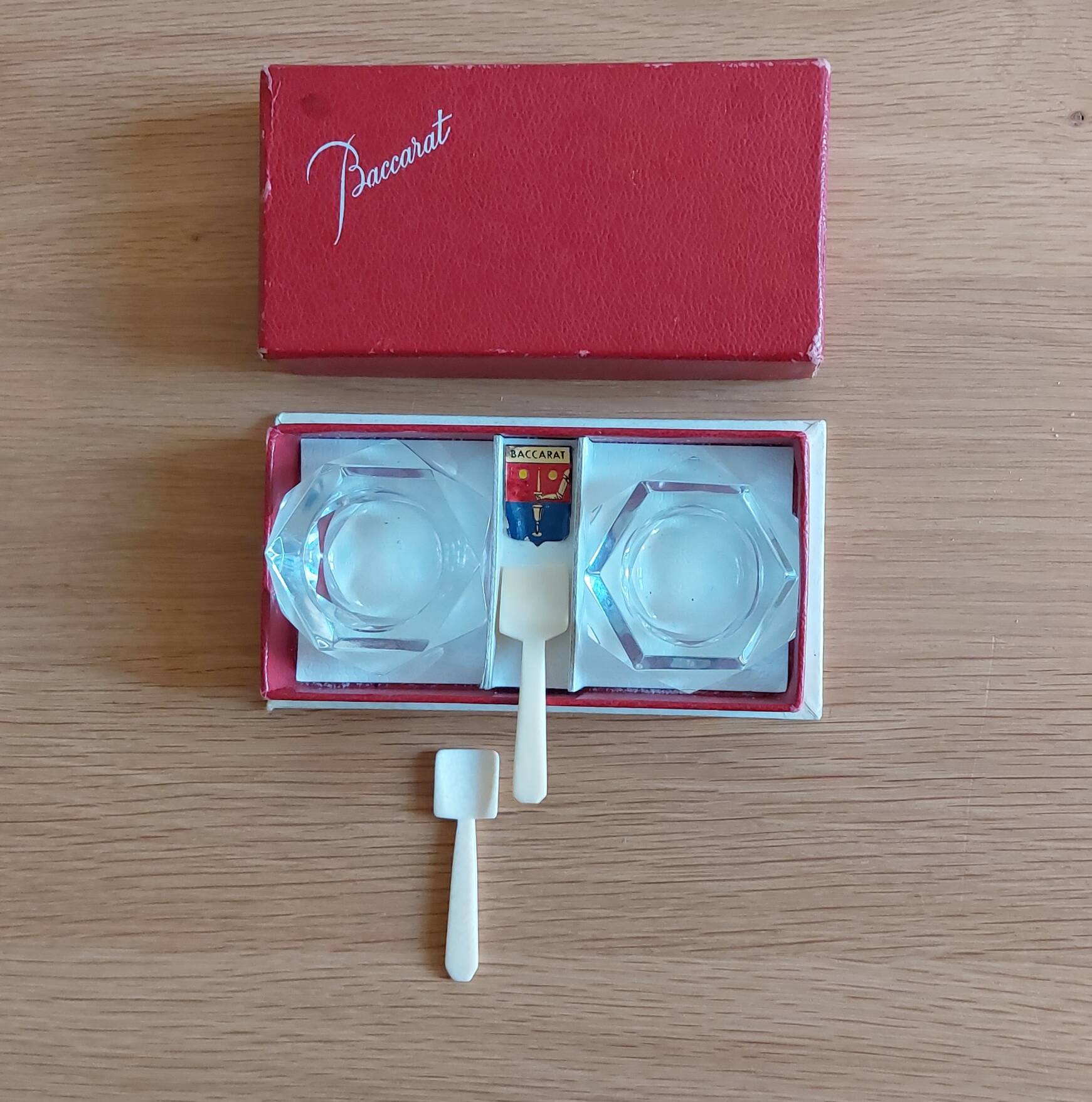 Paire de salières en cristal de Baccarat