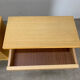 Paire de tables de chevet vintage années 60, bois blond