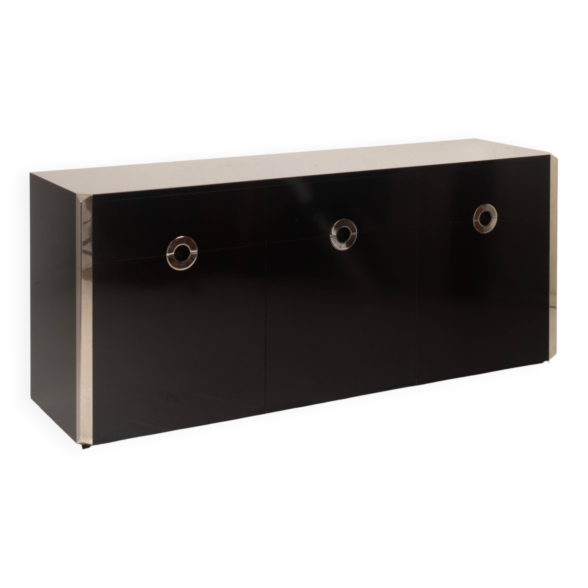 Willy Rizzo Alveo Sideboard for Mario Sabot, Italy 1970