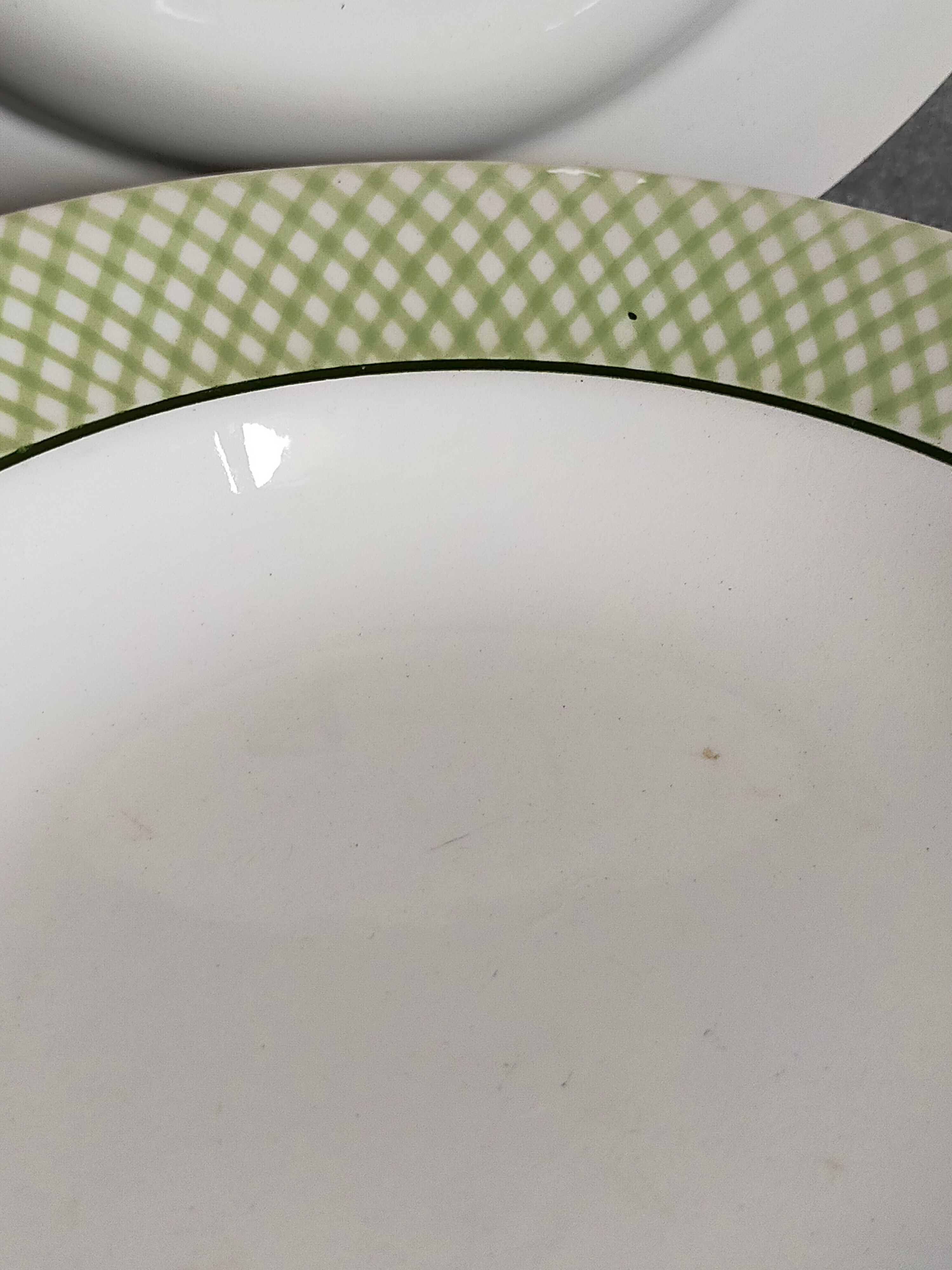 Six assiettes faïence de salins service "iseran" années 50