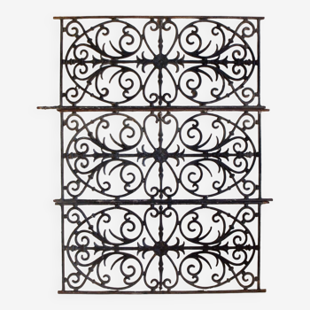 Set of 3 19th century cast iron railings