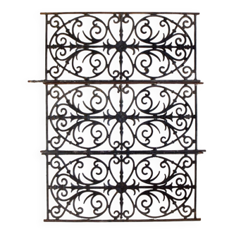 Set of 3 19th century cast iron railings