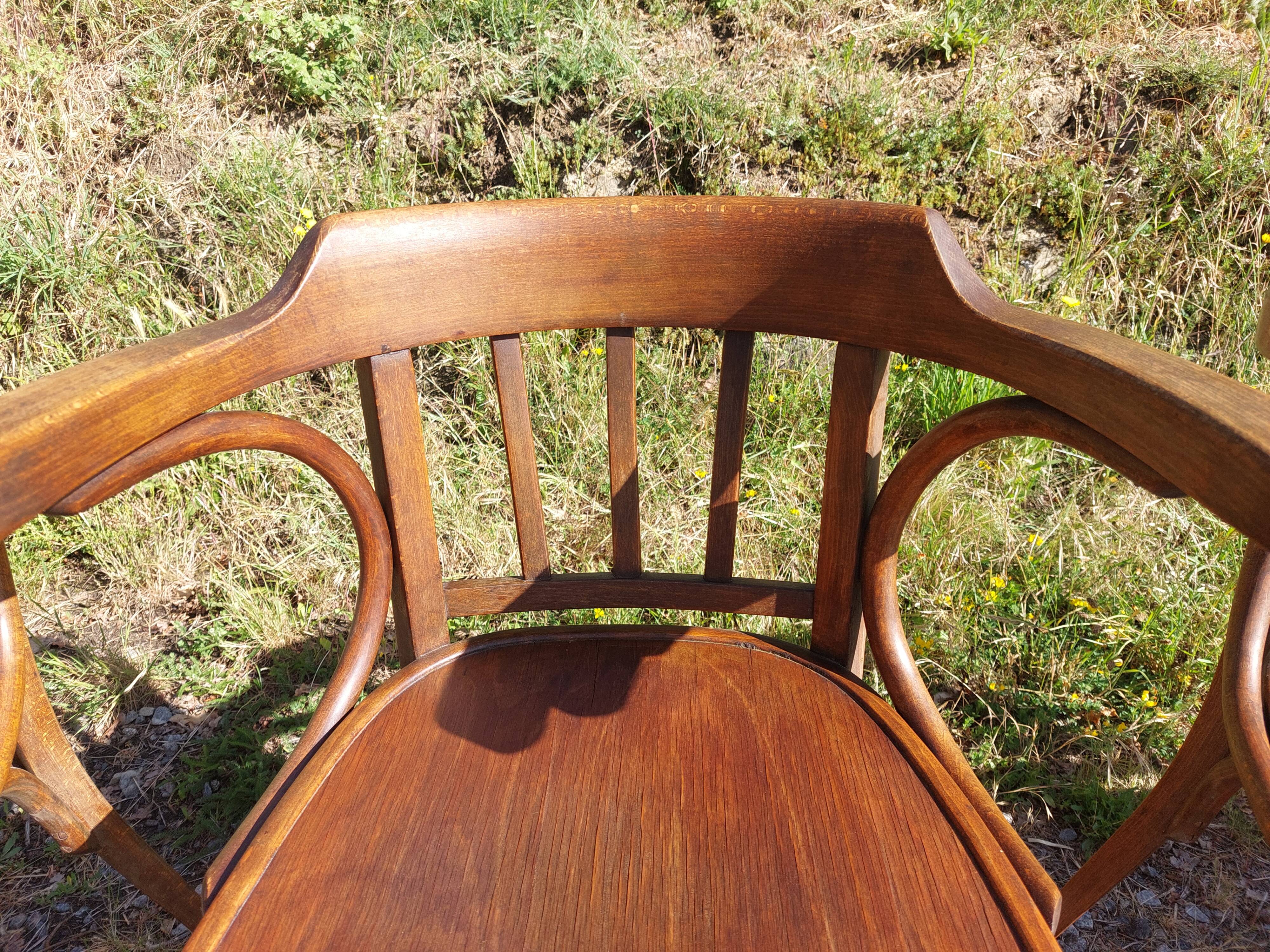 4 fauteuils Baumann en bois courbé