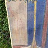 Old art nouveau canvas "the vase"