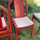 4 chaises bois rouge Baumann Argos