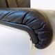 Girsberger Eurochair set of 2 black leather lounge chairs