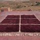Grand tapis berbère sur mesure authentique bordeaux 3/4 m