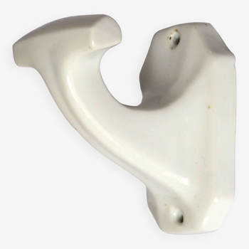 White porcelain coat hook