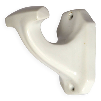 White porcelain coat hook