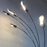 5-light chrome floor lamp, 1970s design