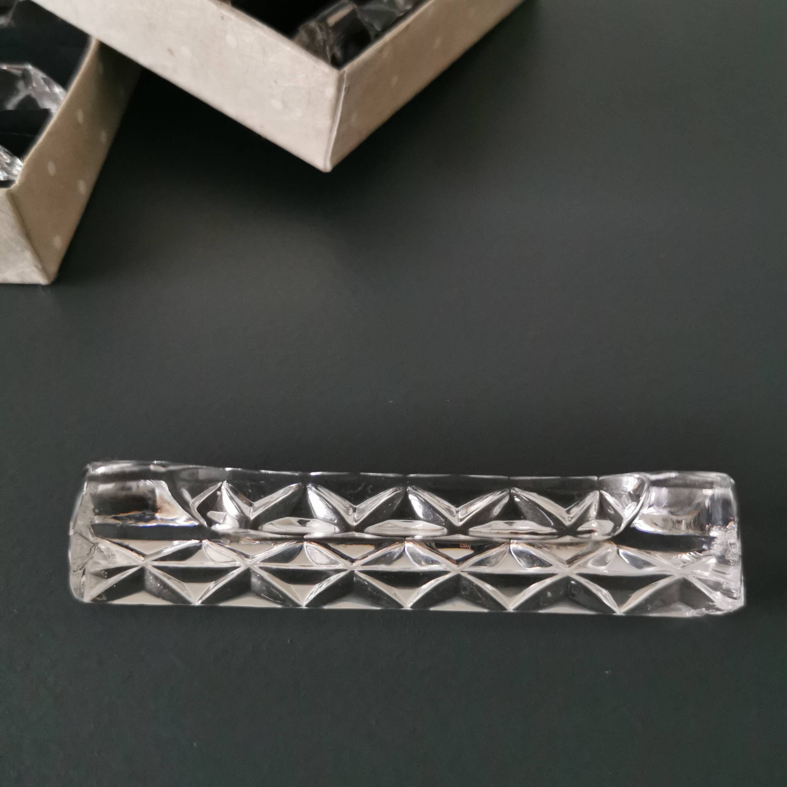 Set of 12 glass knife holders