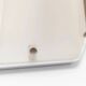 Milky White Murano Frosted Glass Pyramid Table Lamp with White Metal Base - Italian Space Age Design, 1970s