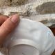 Slush cup and saucer with strawberry and leaf decoration Portugal