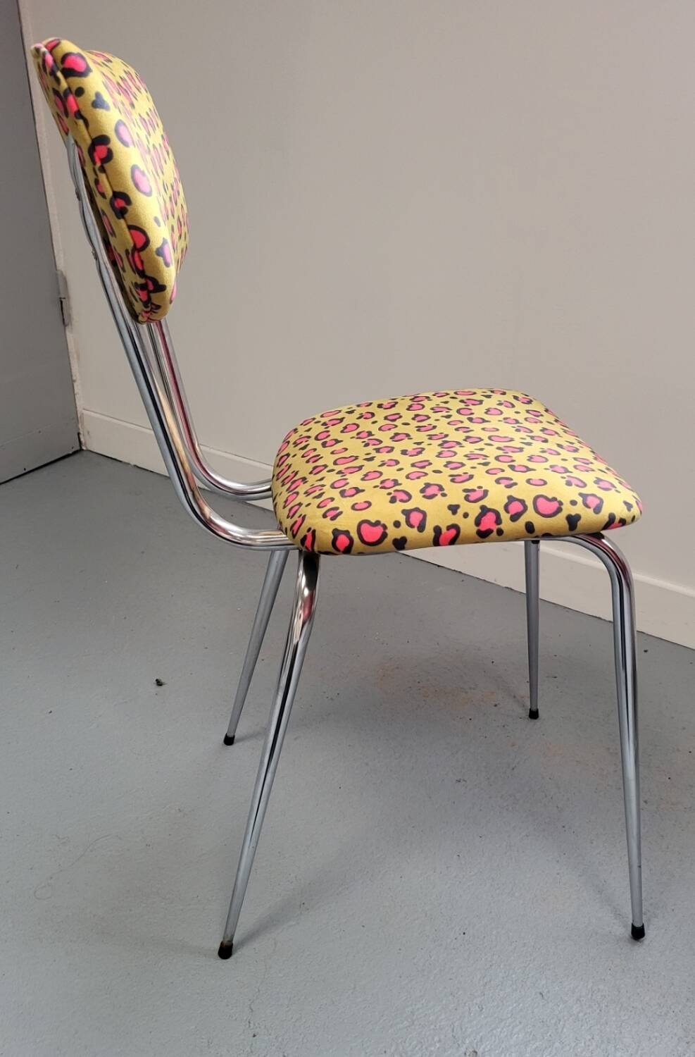 1970s Chrome Leopard Chair
