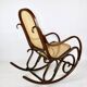 Chaise berçante vintage marron