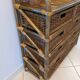 Commode vintage en rotin et osier
