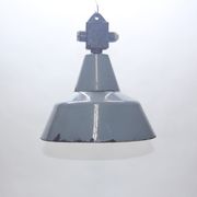 Enamelled industrial hanging lamp,