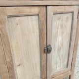 Renovated Parisian sideboard in raw solid wood 72cm
