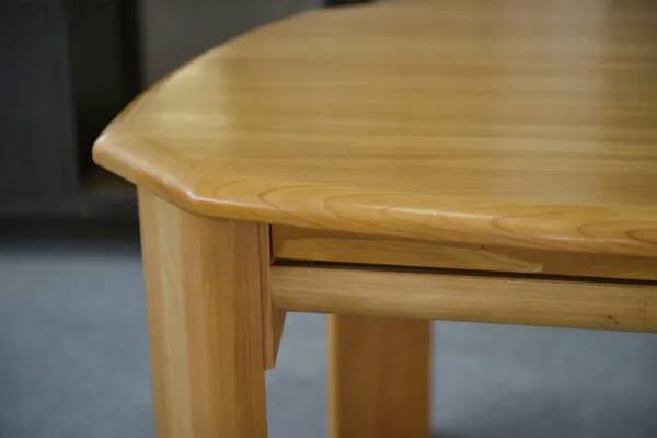 Solid elm table in the style of Maison Regain, 1970s
