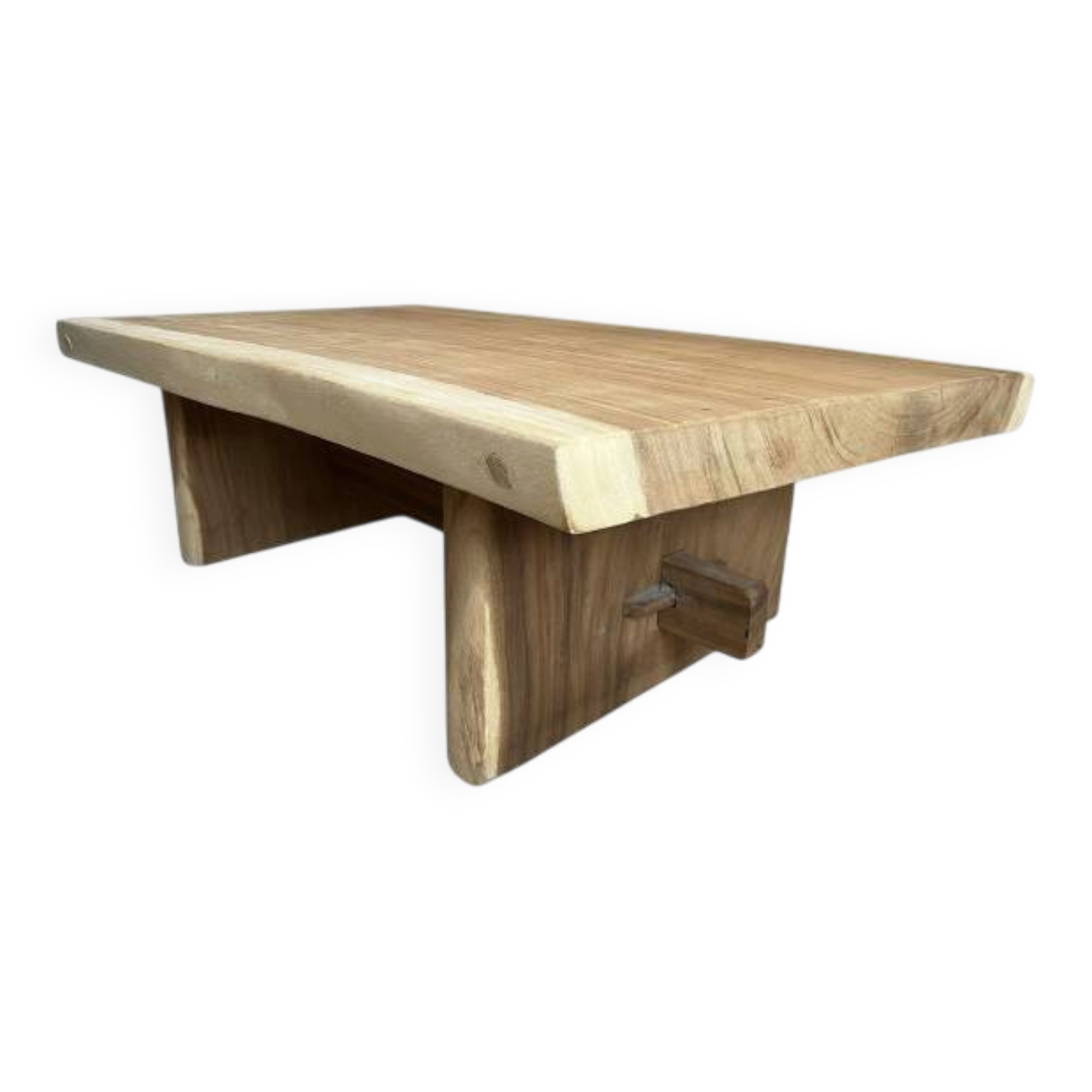 Solid oak coffee table – unique handcrafted piece (Ventura)