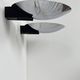 Vintage Disderot wall sconces, chrome and black, France 1980.
