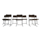 Vintage tubular chrome dining chairs, 1960s