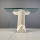 Vintage travertine console table in the manner of Carlo Scarpa , 1970s