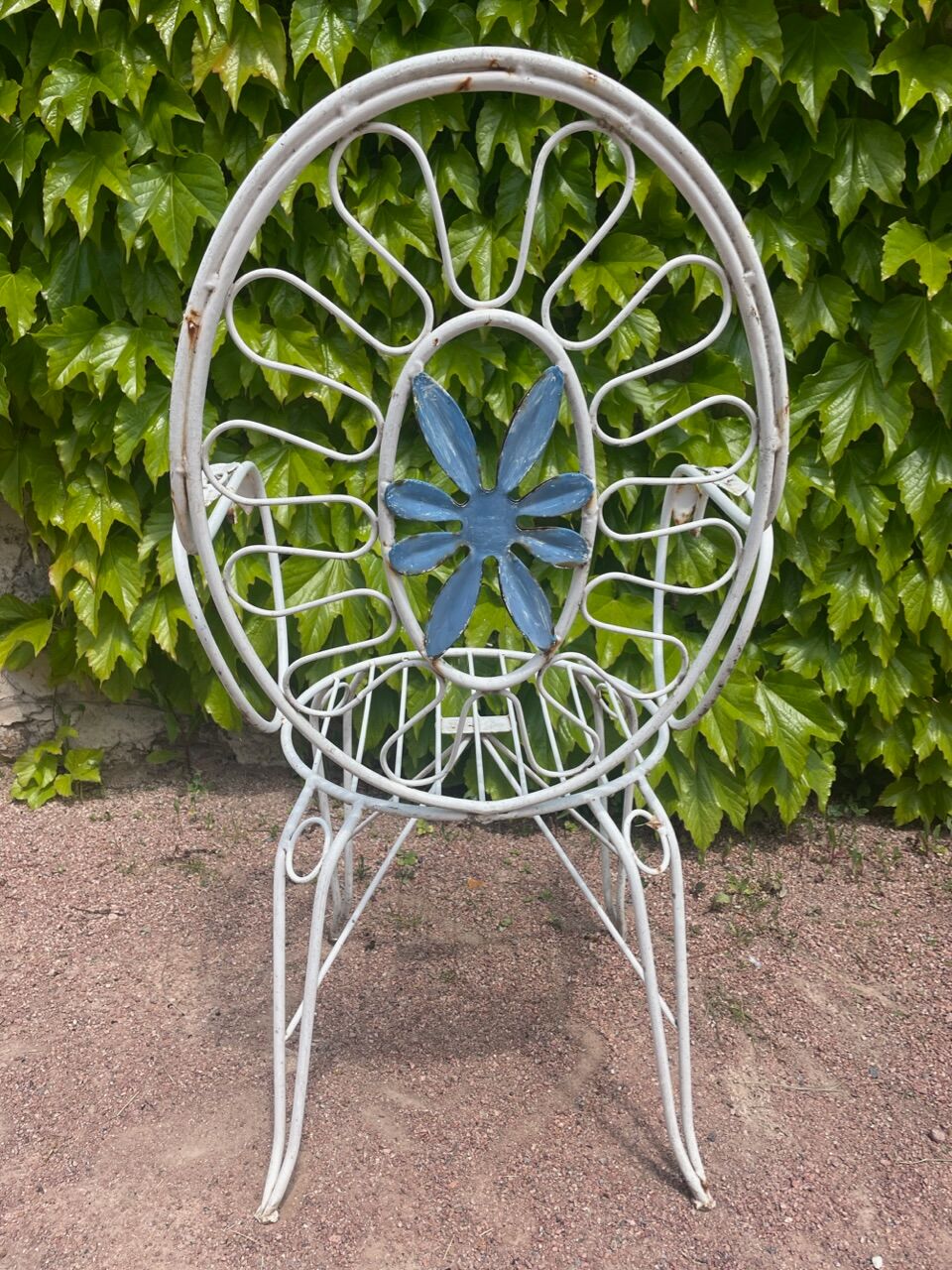 4 fauteuils provençaux en fer forgé des années 60