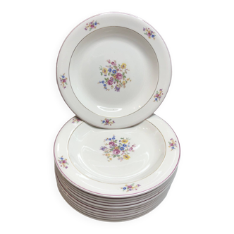 Assiettes creuses en porcelaine de Gien
