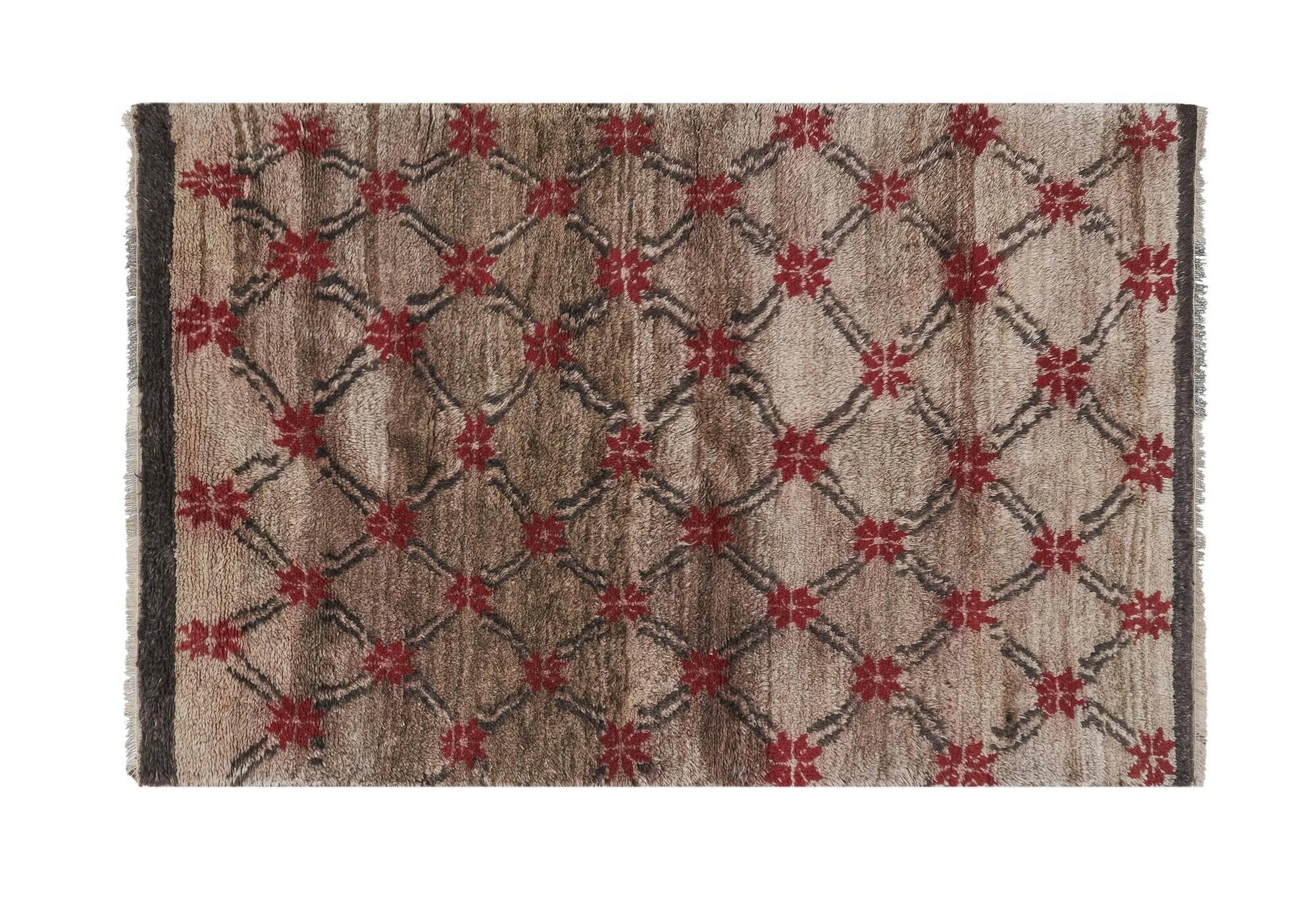 Vintage handmade Turkish rug 127x215 cm