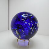 Blue parchment paper press signed 1980