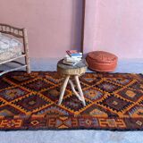 Moroccan Kilim Zayan Rug - 257 x 136 cm