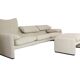 Vico Magistretti "Maralunga" 3-seater and footstool re-upholstered For Cassina