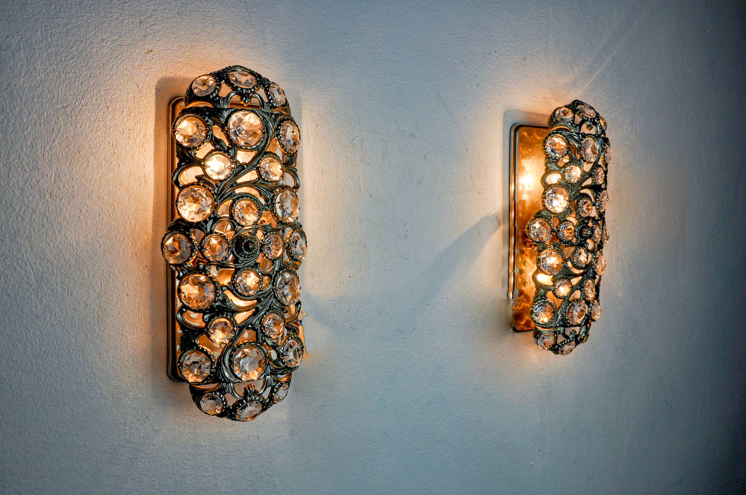 Pair of Palwa wall lights by Ernest Palm, 1960, Spain