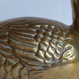 Vintage solid brass duck
