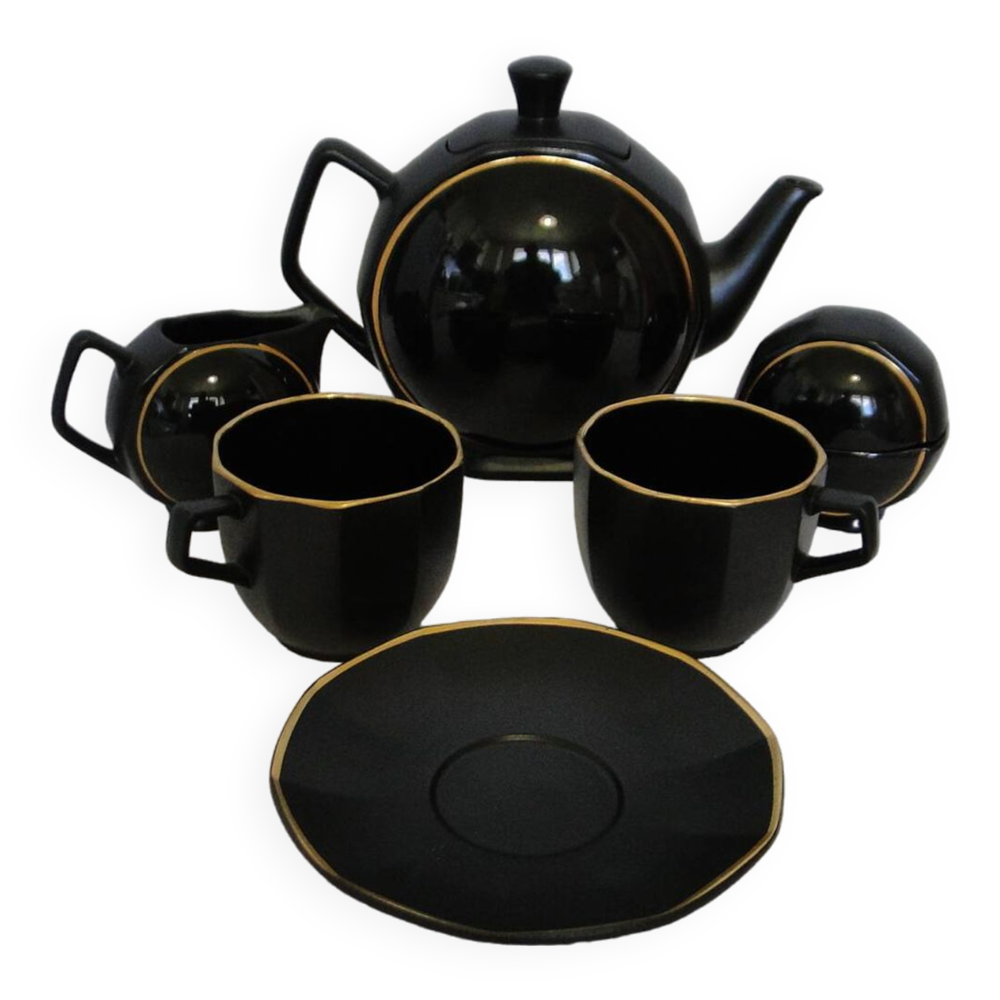 CERAMIC COFFEE OR TEA SERVICE 6 PIECES