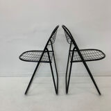 Set of 2 post modern wire chairs by Niels Gammelgaard for Ikea , 1980's
